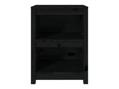 Estantería madera maciza de pino negra 50x35x68 cm