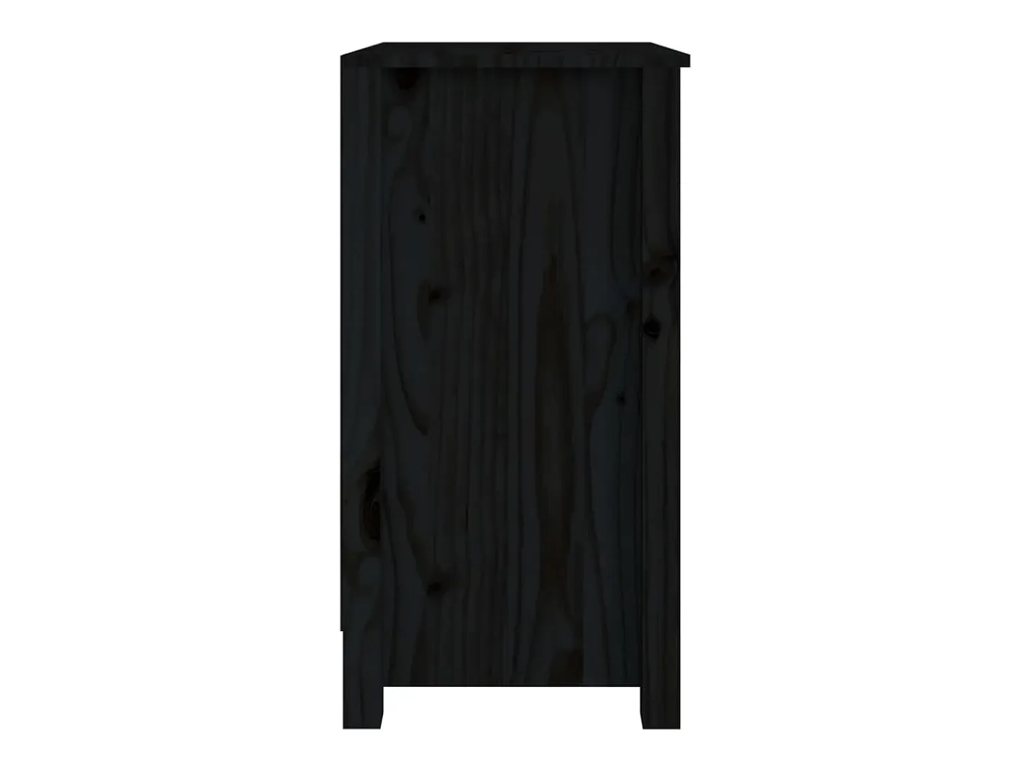 Estantería madera maciza de pino negra 50x35x68 cm