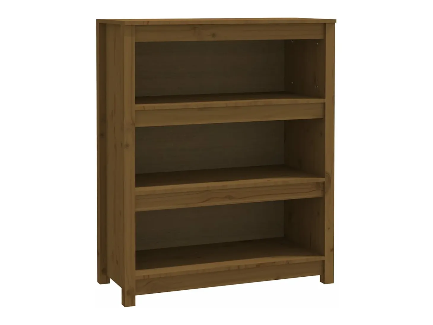 Estantería madera maciza de pino marrón miel 80x35x97 cm