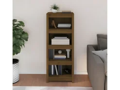 Estantería madera maciza de pino marrón miel 50 x 35 x 125,5 cm