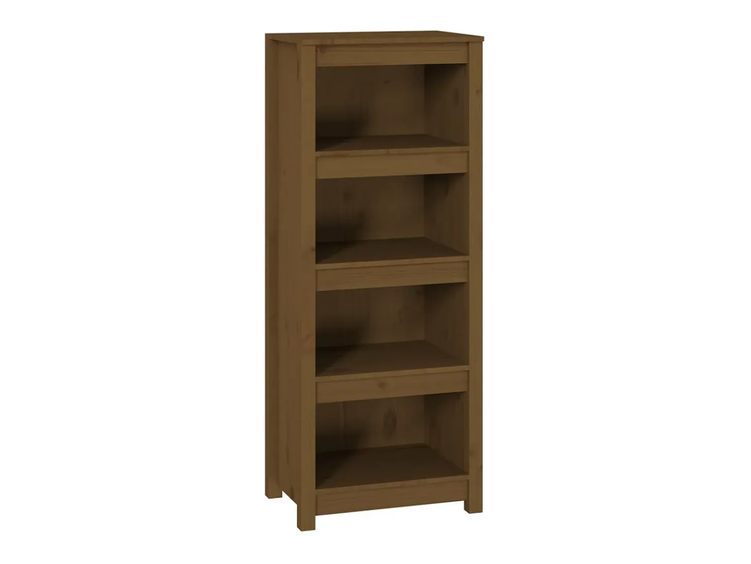 Estantería madera maciza de pino marrón miel 50 x 35 x 125,5 cm