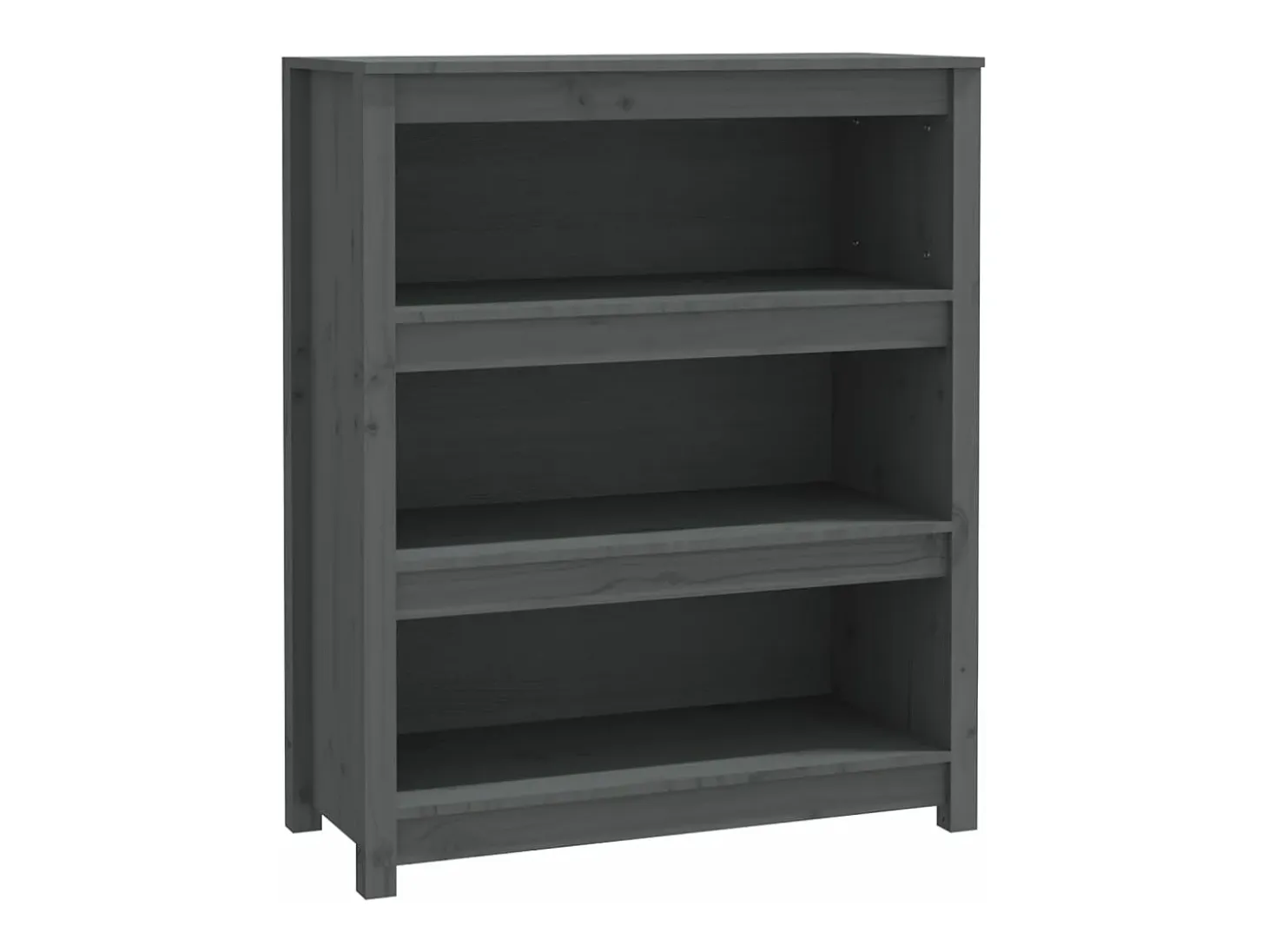 Estantería madera maciza de pino gris 80x35x97 cm
