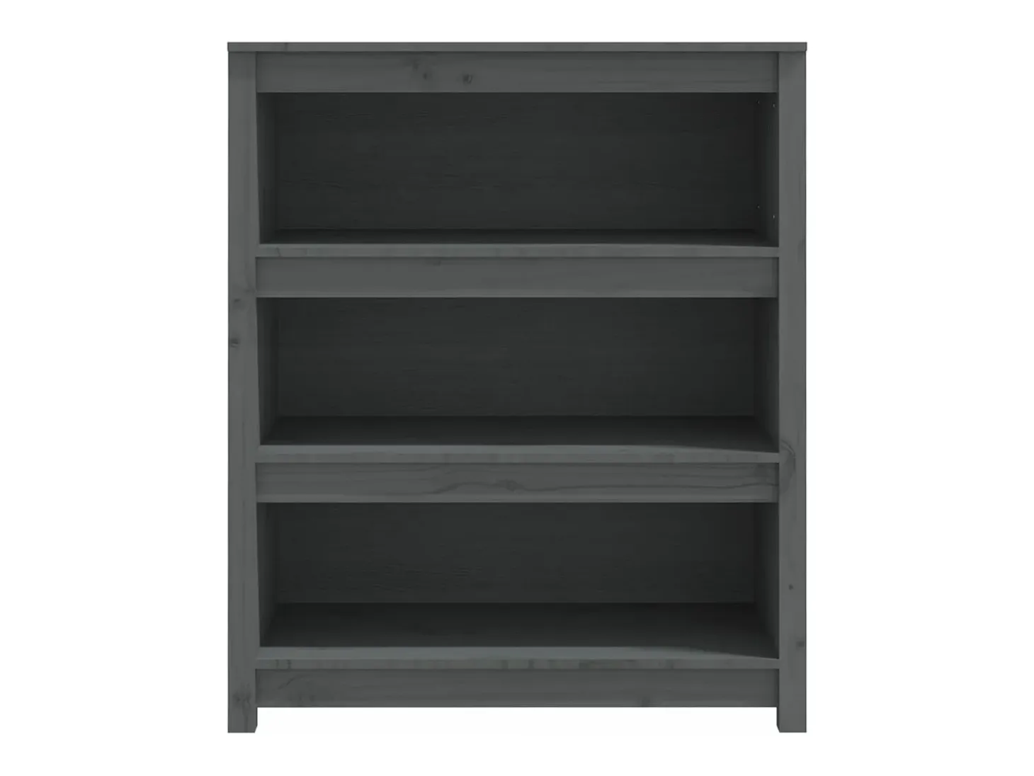 Estantería madera maciza de pino gris 80x35x97 cm