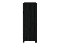 Estantería madera maciza de pino negra 50x35x97 cm