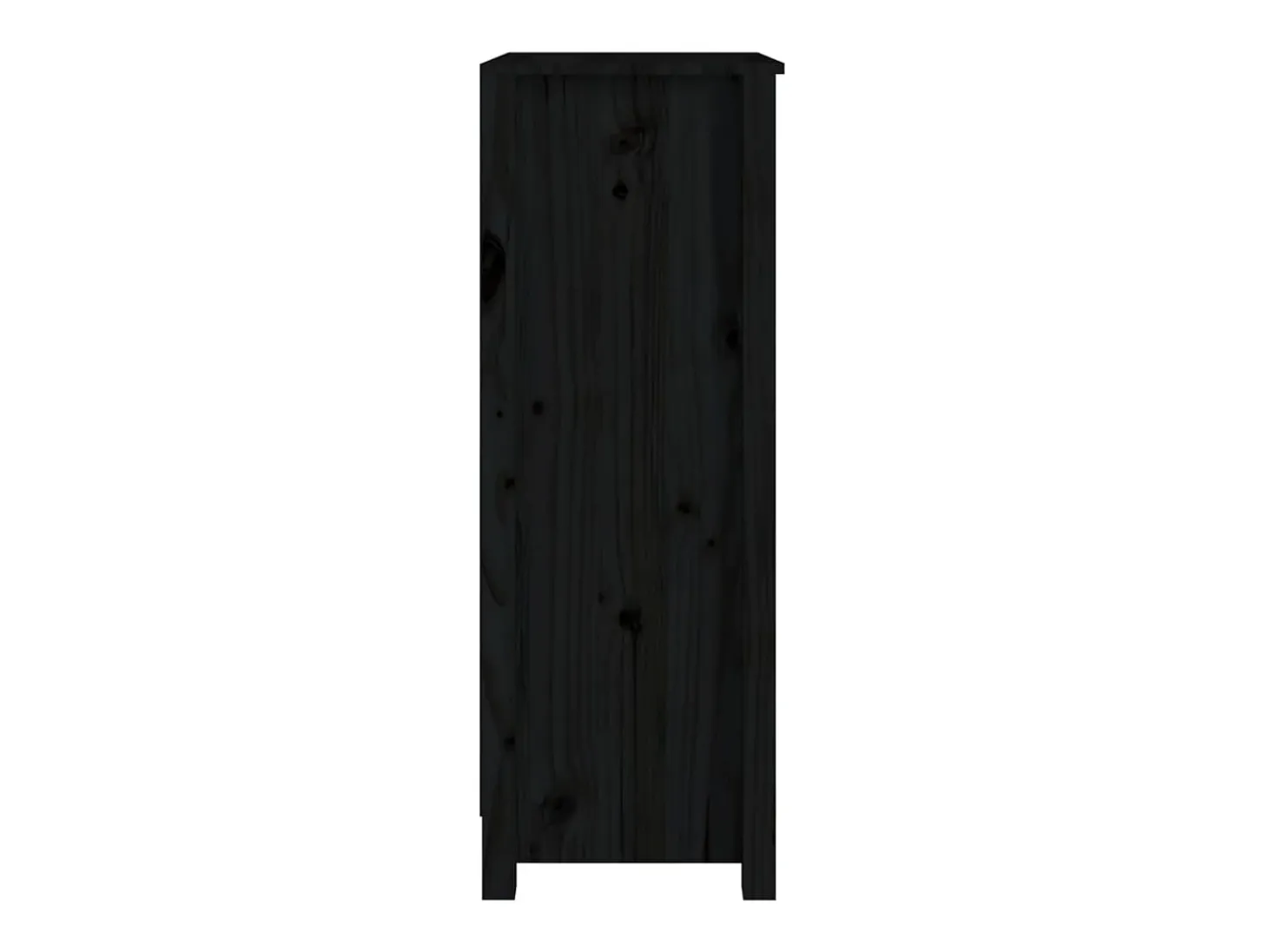 Estantería madera maciza de pino negra 50x35x97 cm
