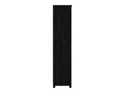Estantería madera maciza de pino negra 80x35x154 cm