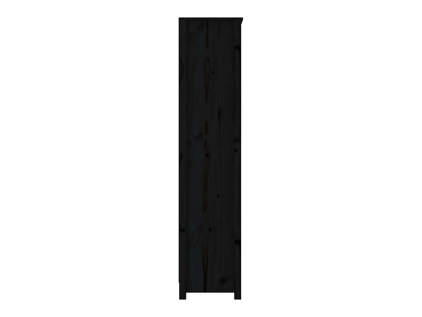 Estantería madera maciza de pino negra 80x35x154 cm