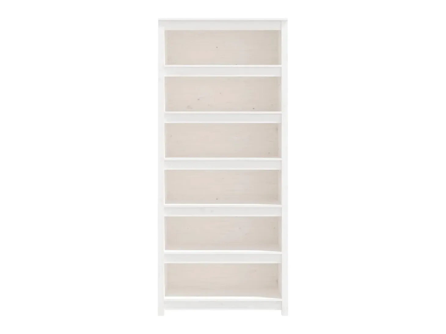Estantería madera maciza de pino blanca 80x35x183 cm