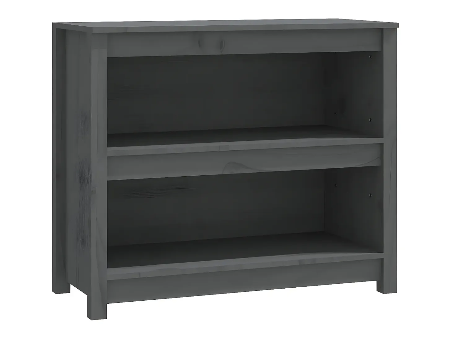 Estantería madera maciza de pino gris 80x35x68 cm