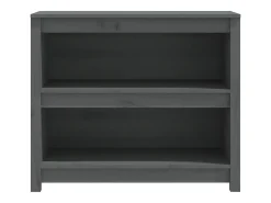 Estantería madera maciza de pino gris 80x35x68 cm