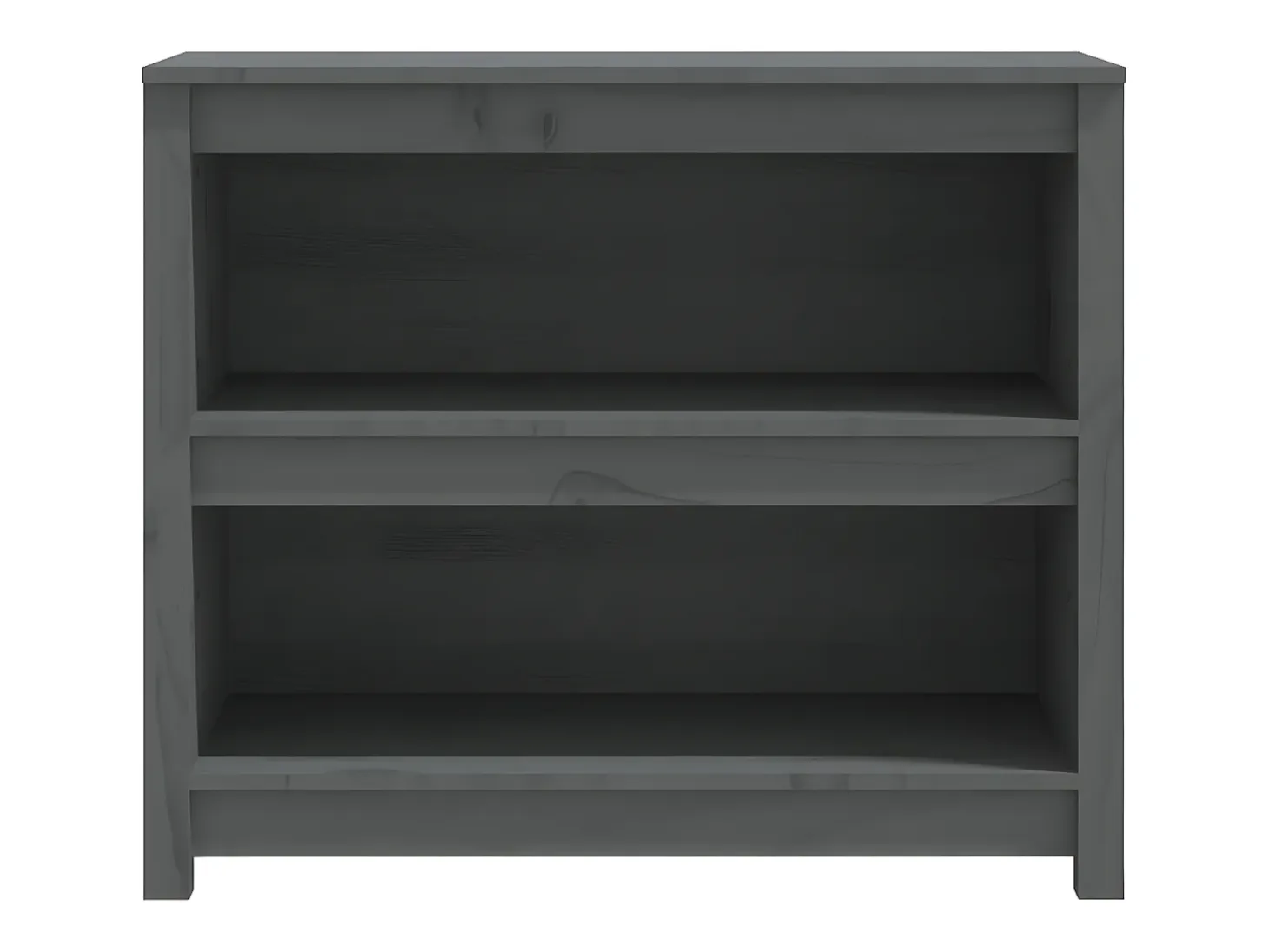 Estantería madera maciza de pino gris 80x35x68 cm
