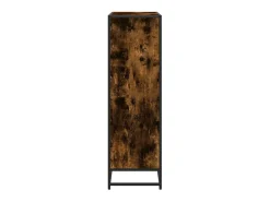 Estantería madera y metal roble ahumado 97,5x33x107,5 cm
