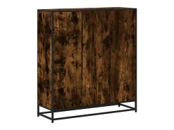 Estantería madera y metal roble ahumado 97,5x33x107,5 cm