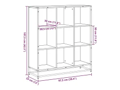 Estantería madera y metal roble Sonoma 97,5x33x107,5 cm