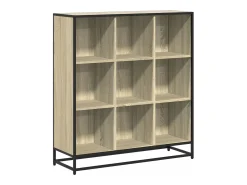 Estantería madera y metal roble Sonoma 97,5x33x107,5 cm