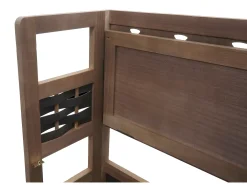 Estantería MCW-K86, marrón oscuro, mimbre marrón oscuro