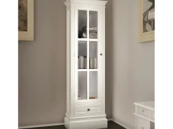 Estantería moderna con 3 estantes de madera blanca