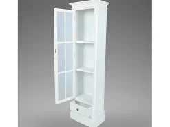 Estantería moderna con 3 estantes de madera blanca