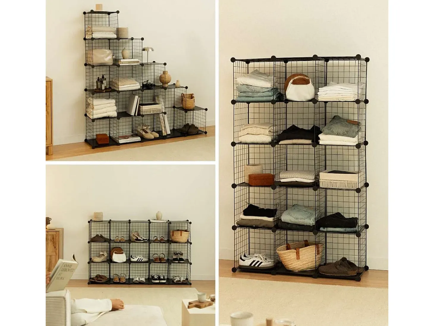 Estantería Modular Titan C16 Negro - Newlux