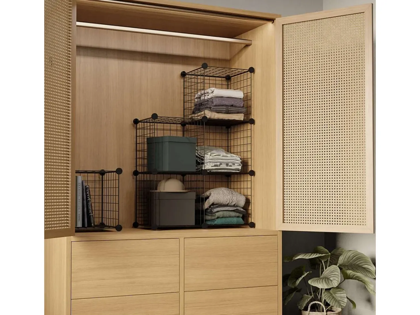 Estantería Modular Titan C16 Negro - Newlux