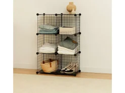 Estantería Modular Titan C6 Negro - Newlux