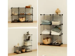 Estantería Modular Titan C6 Negro - Newlux