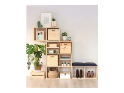 Estantería modular de pino macizo Dinamic 2 estantes