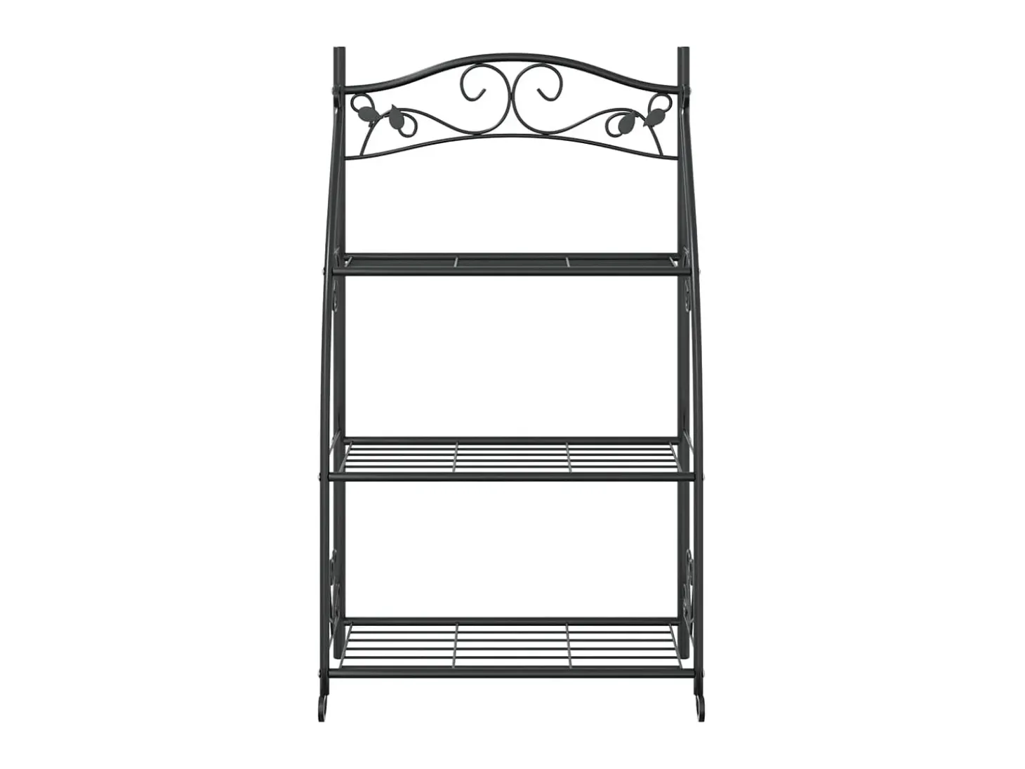 Estantería para flores acero negro 56x30x96 cm ES496889