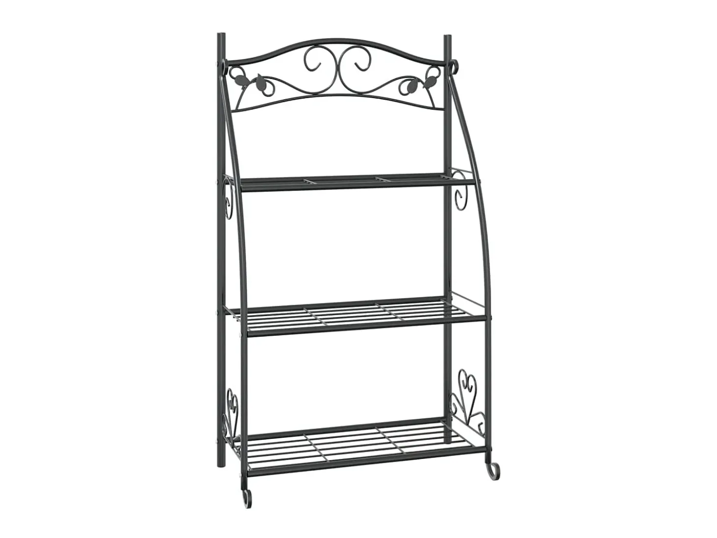 Estantería para flores acero negro 56x30x96 cm ES496889