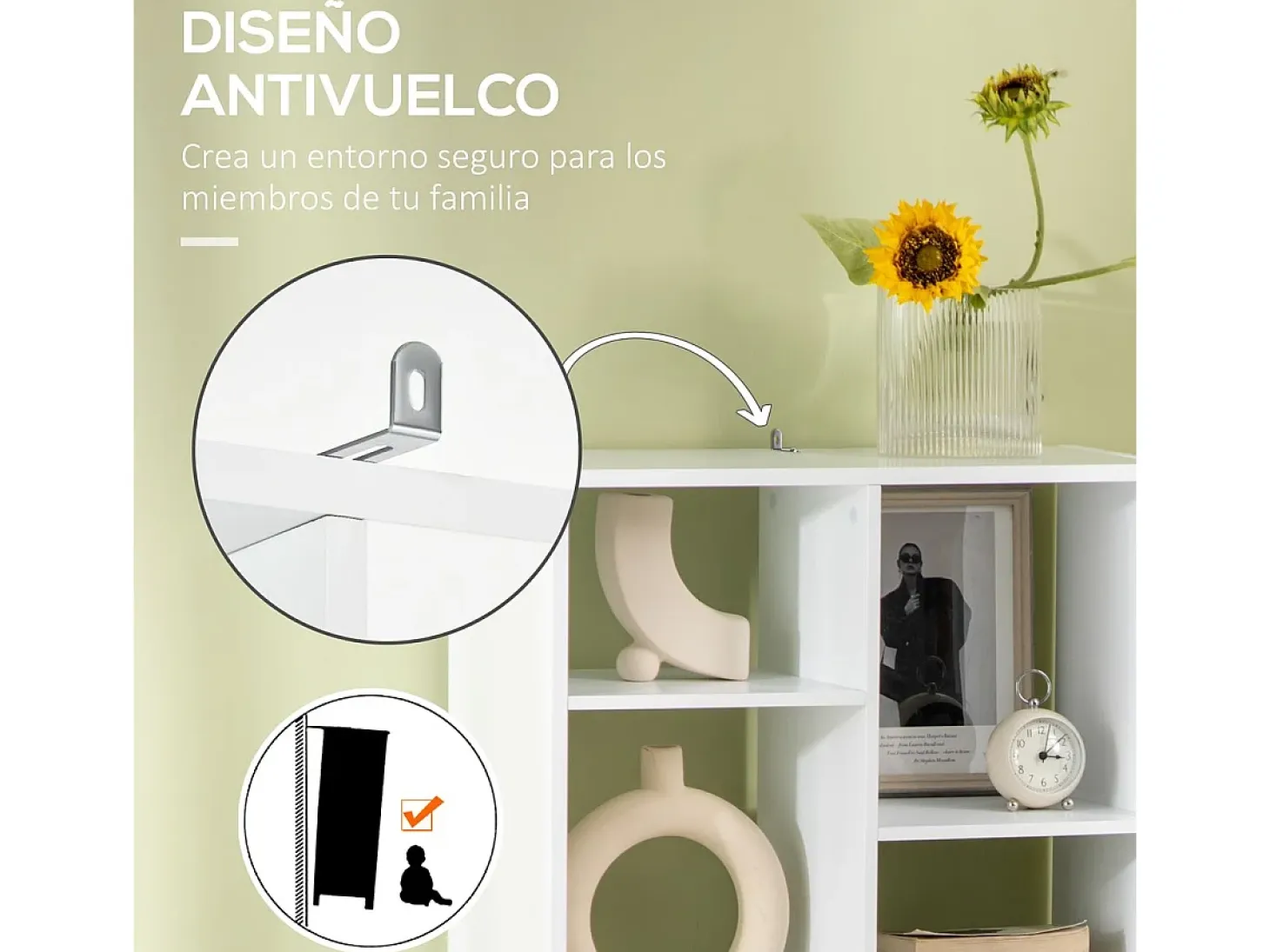 Estantería para libros blanco 60x26x158 cm HOMCOM