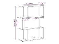 Estantería para libros Gris 70 x 14 x 97 cm