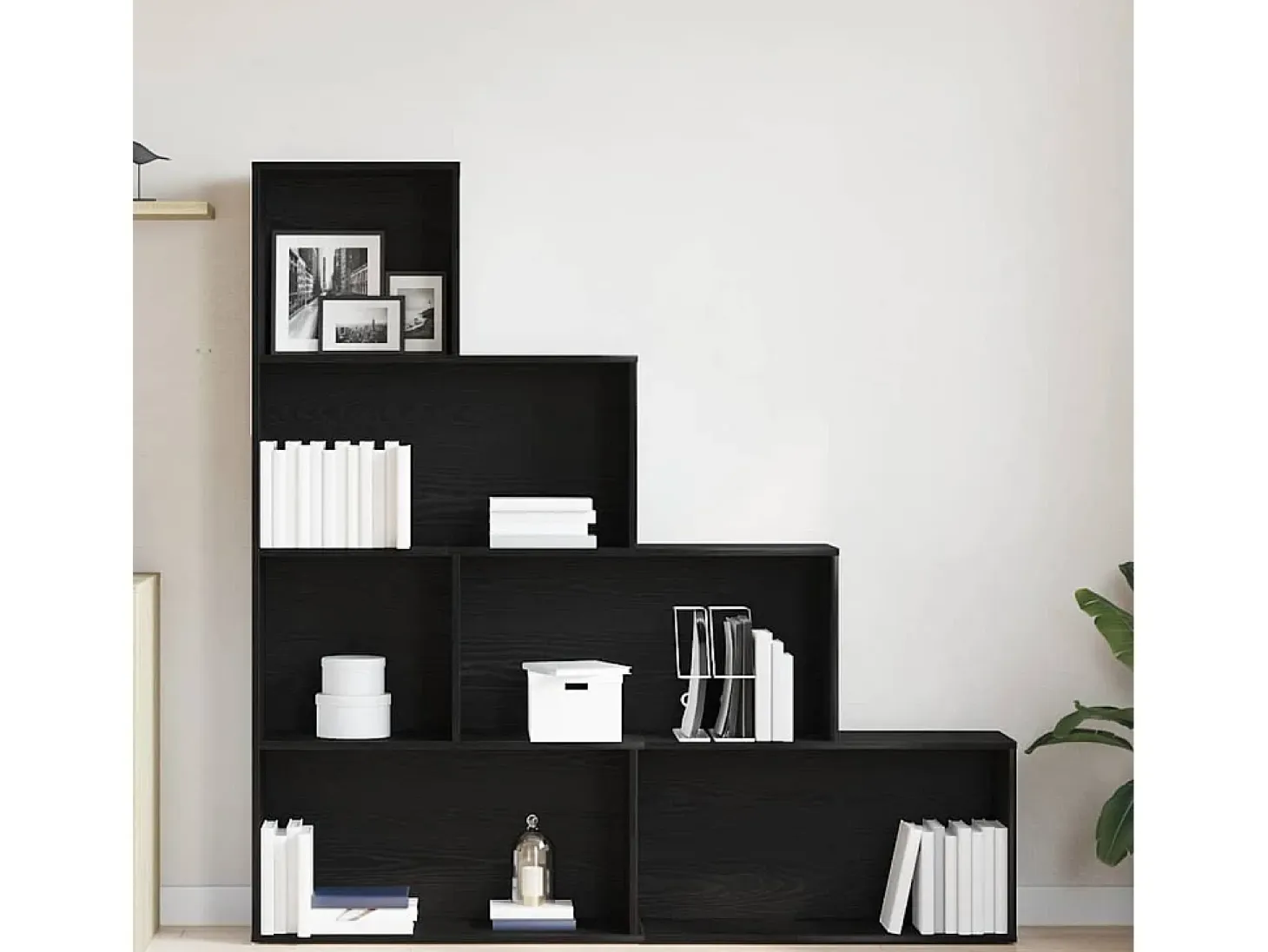 Estantería para libros Roble Negro 155 x 24 x 160 cm