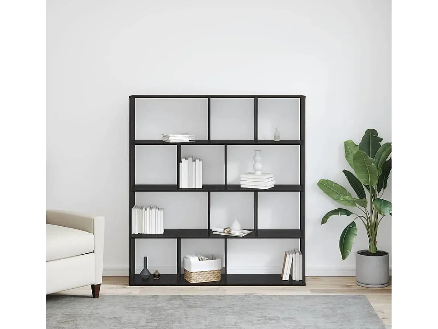 Estantería para libros Roble negro 132 x 29 x 141.5 cm