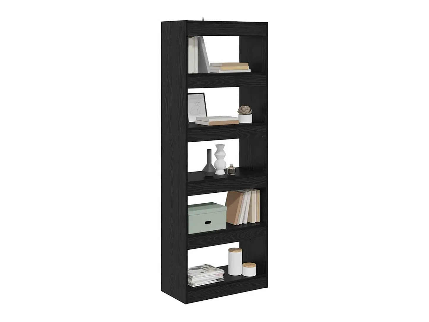 Estantería para libros Roble negro 60 x 30 x 166 cm