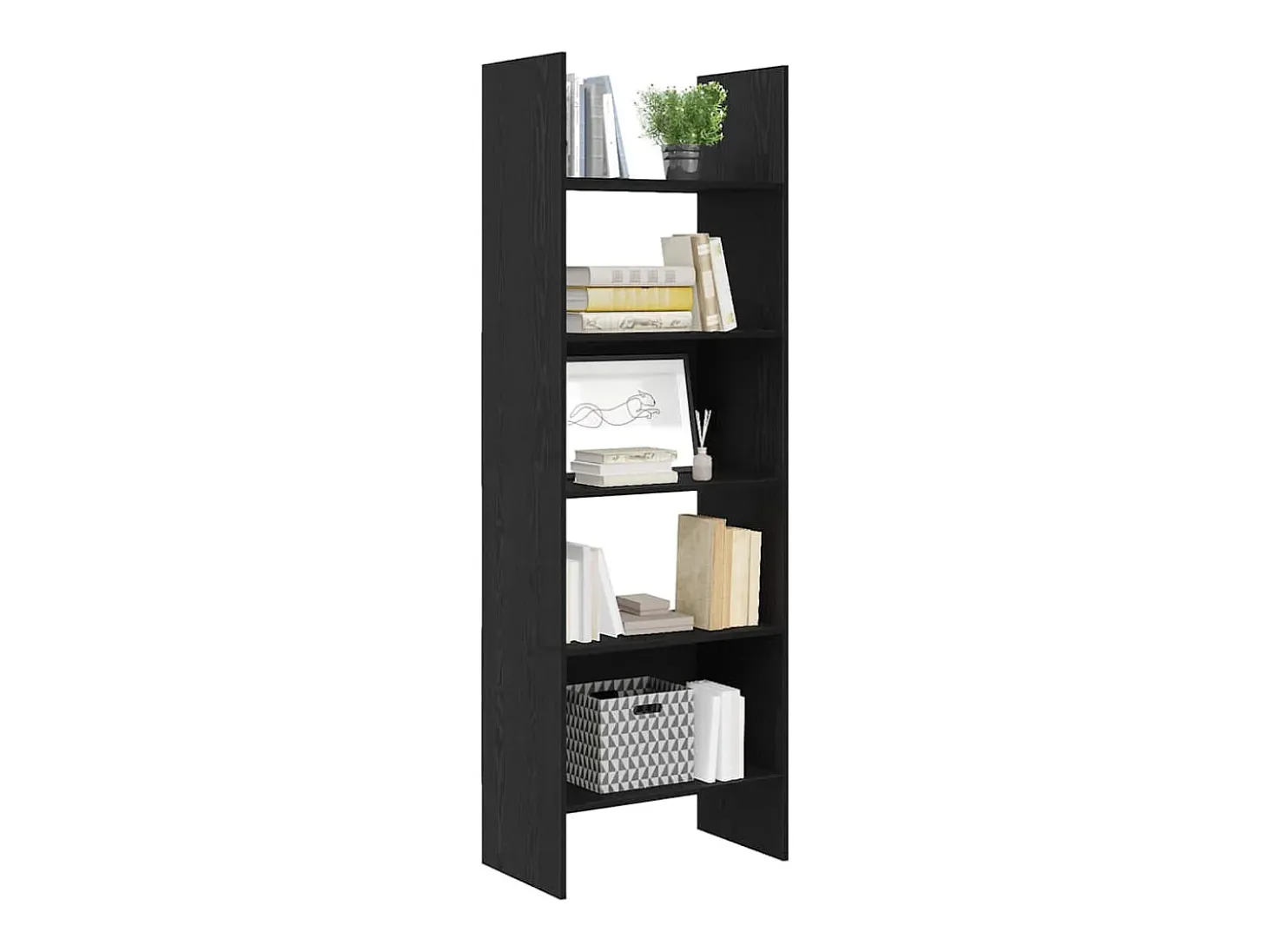 Estantería para libros Roble negro 60 x 35 x 180 cm