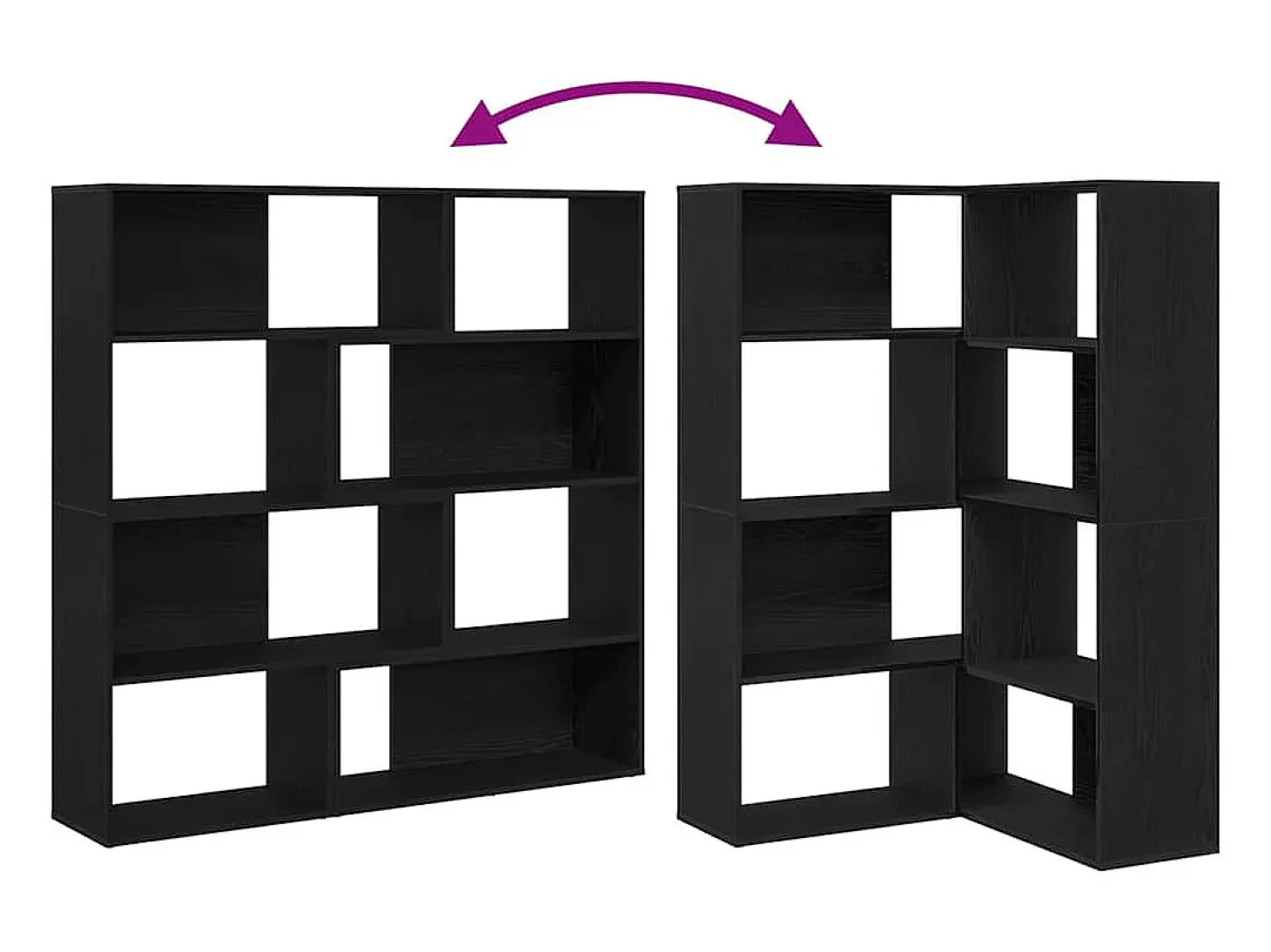 Estantería para libros Roble negro 140 x 30 x 140 cm