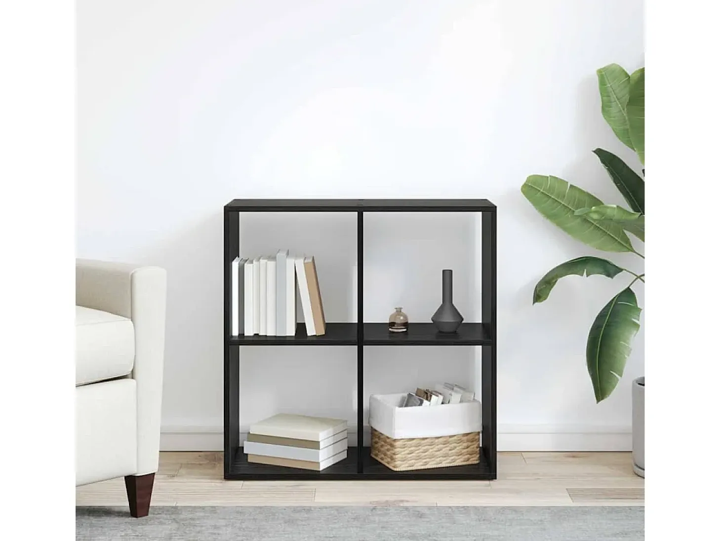 Estantería para libros Roble negro 69.5 x 29 x 69.5 cm