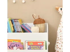 Estantería para Niños con 2 Estantes y 1 Compartimiento Librero Infantil para Habitación Organizador Multiusos 60 x 48 x 53 cm KMB54-W SoBuy ES