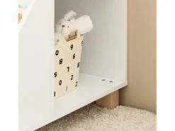 Estantería para Niños con 2 Estantes y 1 Compartimiento Librero Infantil para Habitación Organizador Multiusos 60 x 48 x 53 cm KMB54-W SoBuy ES