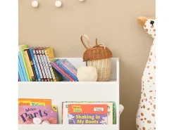 Estantería para Niños con 2 Estantes y 1 Compartimiento Librero Infantil para Habitación Organizador Multiusos 60 x 48 x 53 cm KMB54-W SoBuy ES