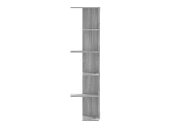 Estantería pared de esquina madera gris Sonoma 36,5x36,5x140 cm ES720907