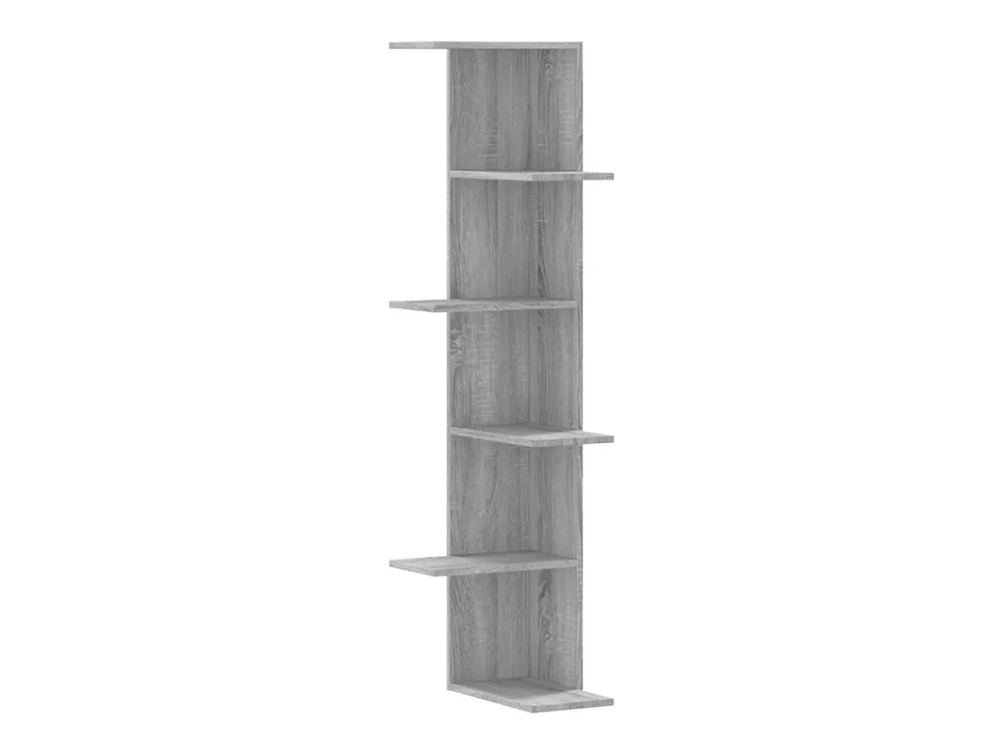 Estantería pared de esquina madera gris Sonoma 36,5x36,5x140 cm ES720907