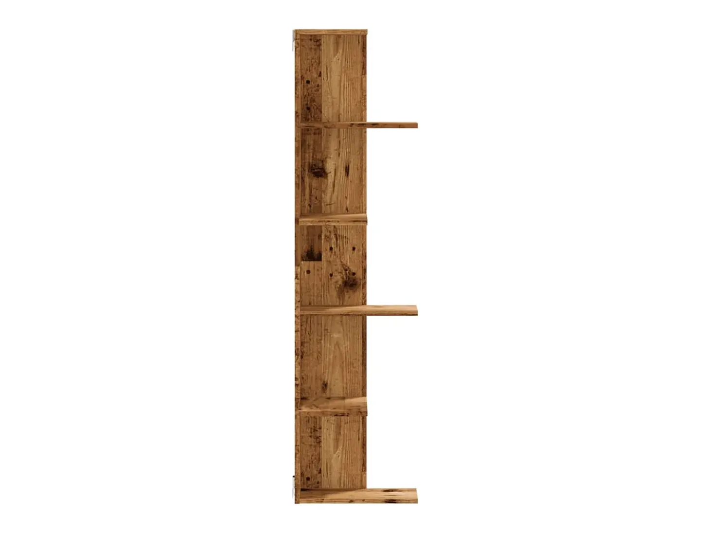 Estantería pared de esquina madera envejecida 36,5x36,5x140 cm ES358003