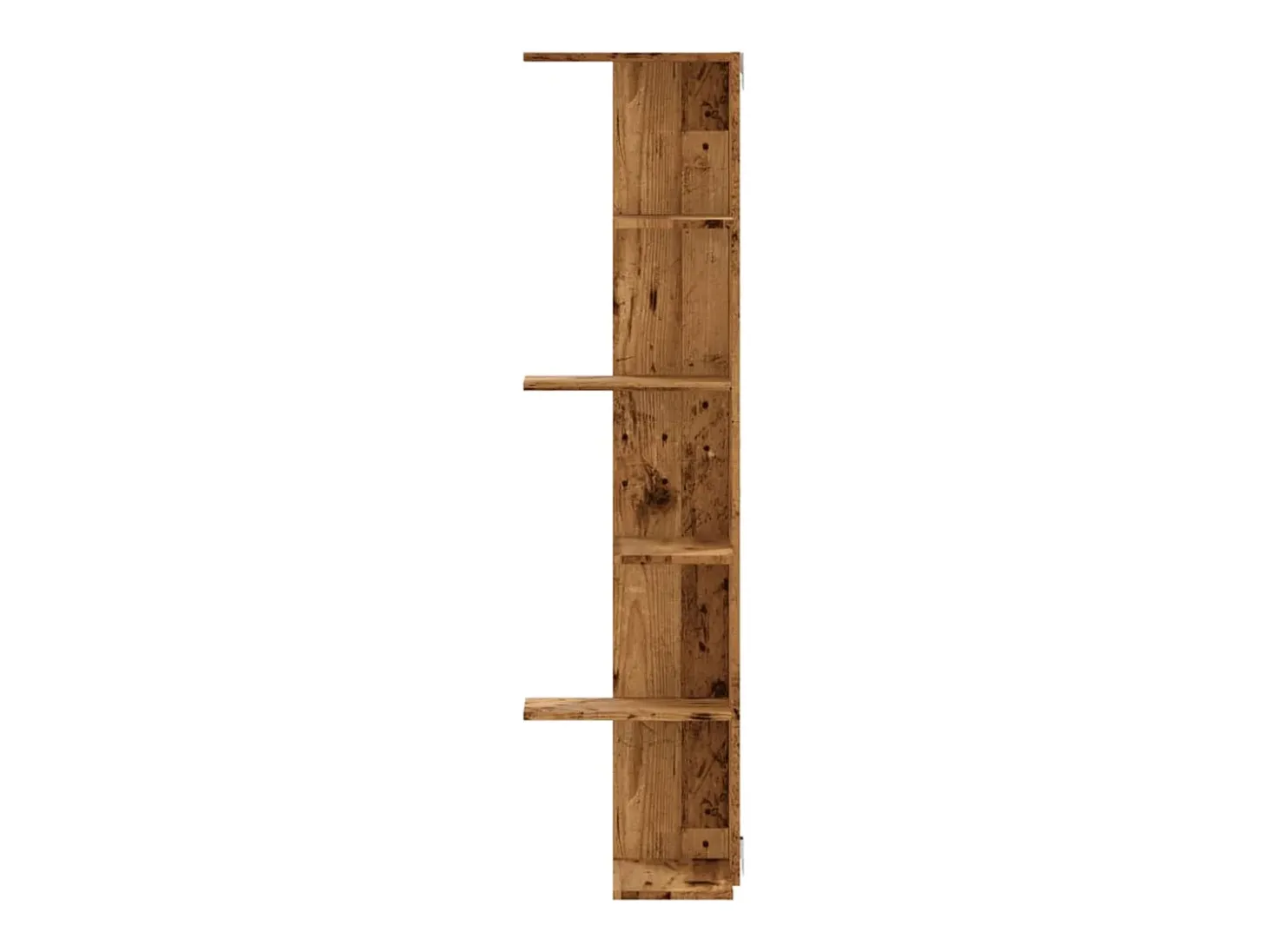 Estantería pared de esquina madera envejecida 36,5x36,5x140 cm ES358003