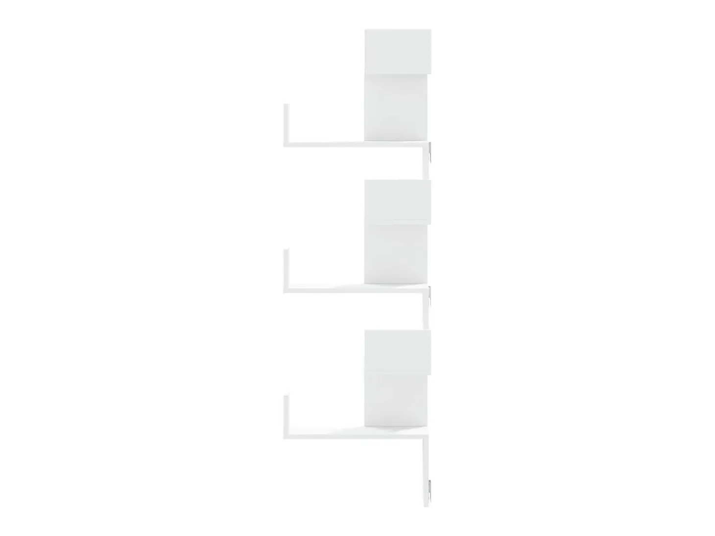 Estantería pared esquina madera ingeniería blanco 45x45x147 cm ES725379
