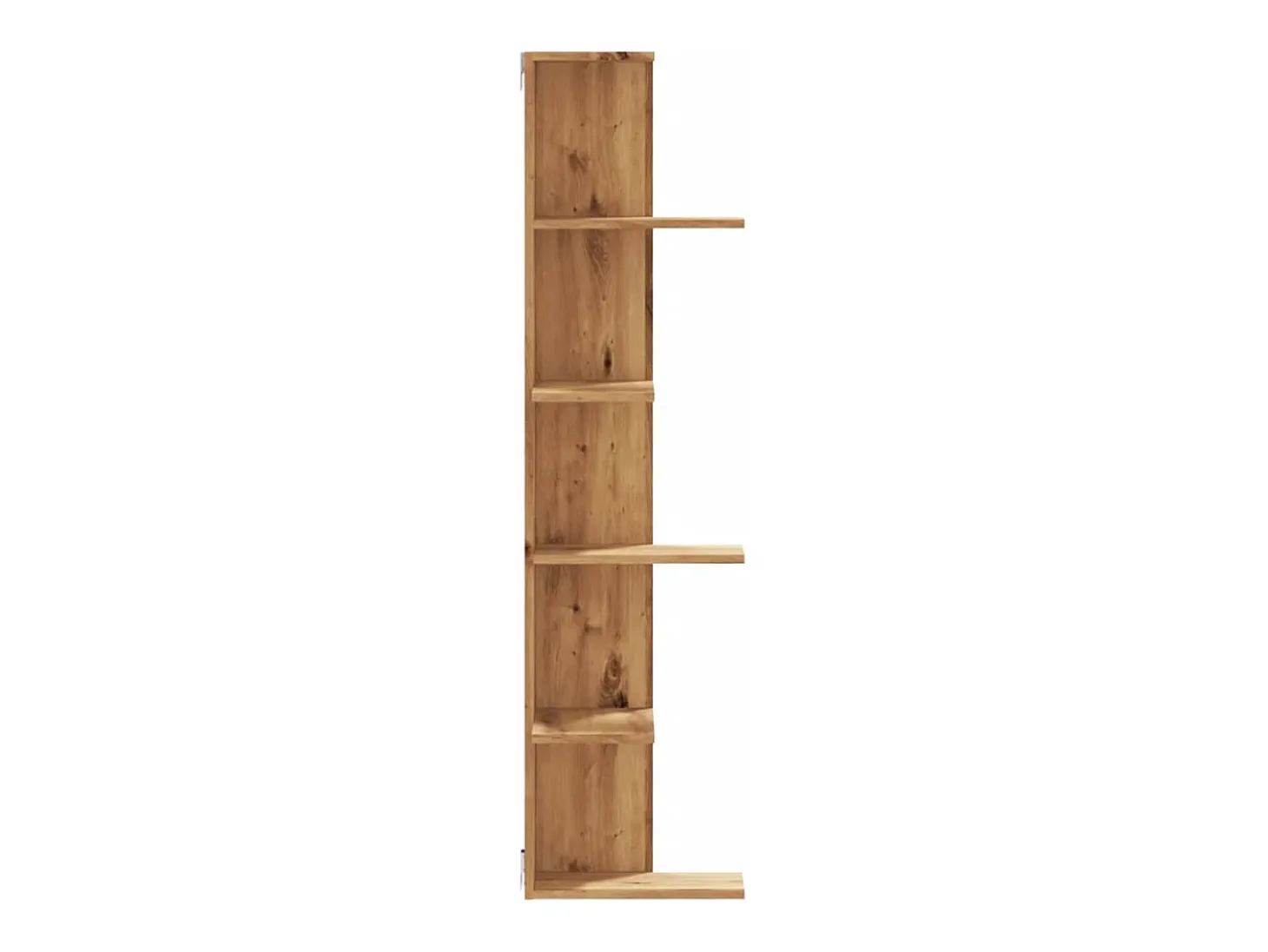Estantería pared esquina madera roble artisan 36,5x36,5x140 cm ES559964