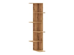 Estantería pared esquina madera roble artisan 36,5x36,5x140 cm ES559964