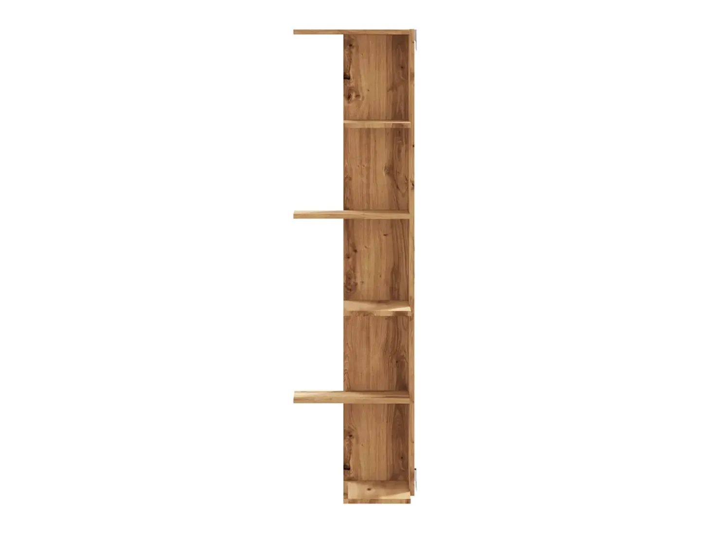 Estantería pared esquina madera roble artisan 36,5x36,5x140 cm ES559964