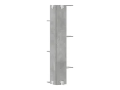 Estantería pared esquina madera gris hormigón 36,5x36,5x140 cm