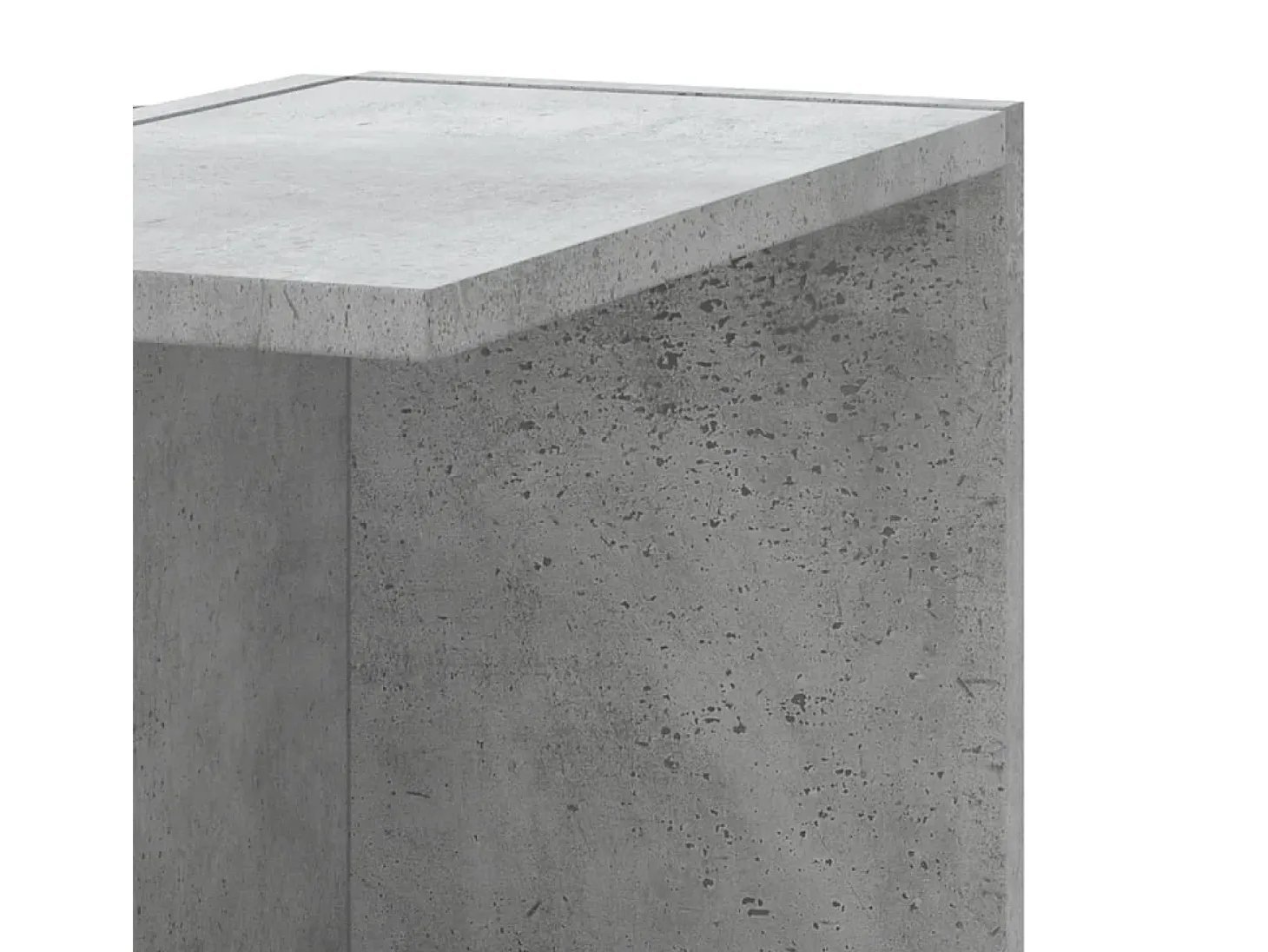 Estantería pared esquina madera gris hormigón 36,5x36,5x140 cm